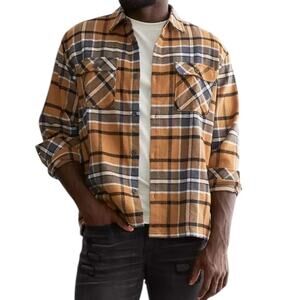 *NWOT Hurley Santa Cruz Shoreline Flannel Earthstone Shirt - M
